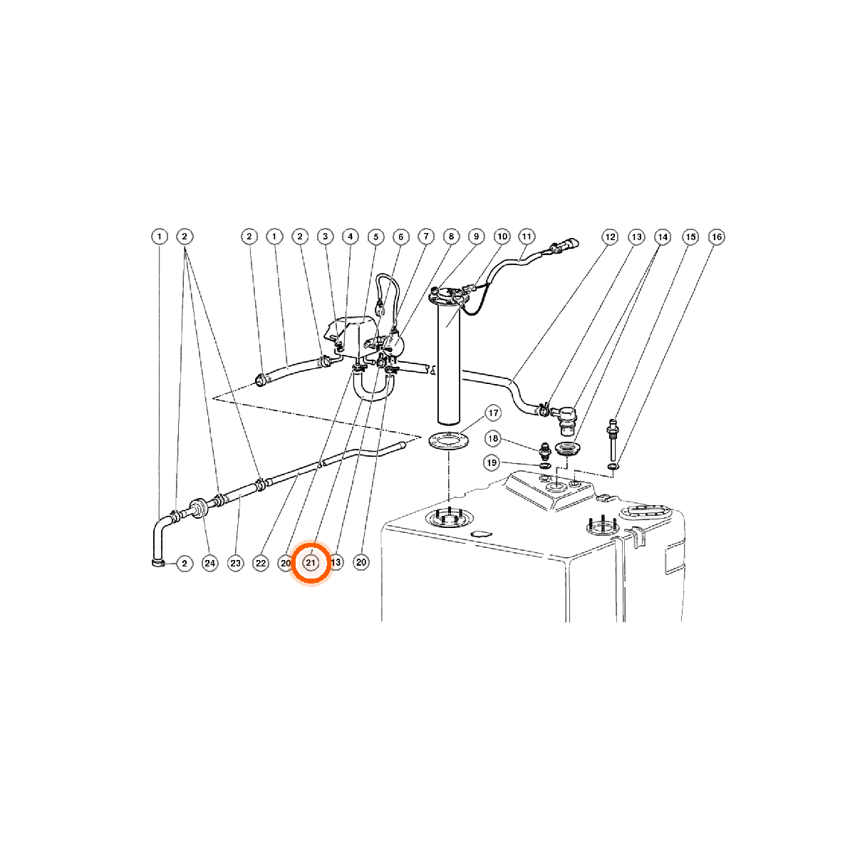 Iron Vault highlighted EPC square-v1 62.03.00 callout 021 — SKU 0062001397