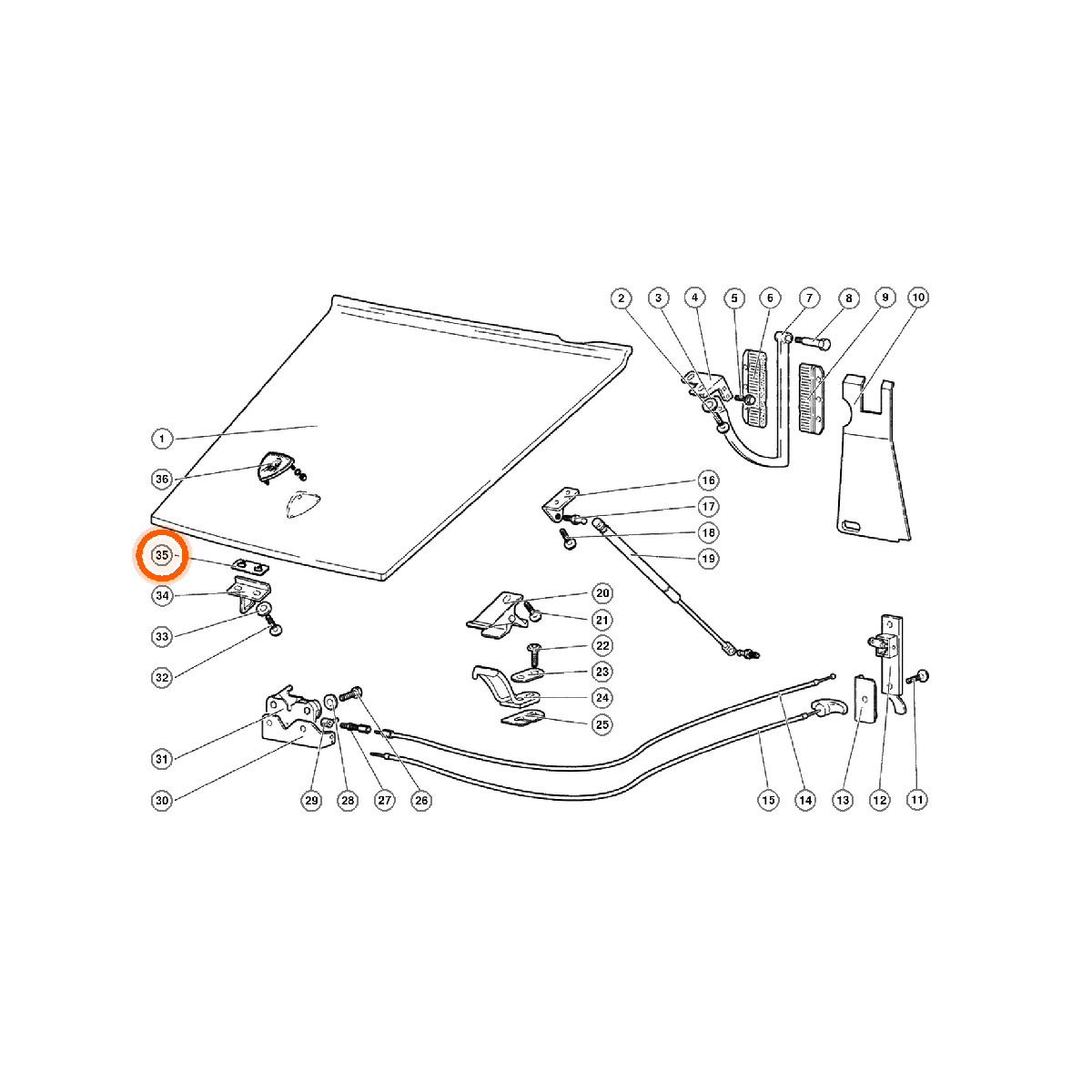 Iron Vault highlighted EPC square-v1 79.01.00 callout 035 — SKU 009459228