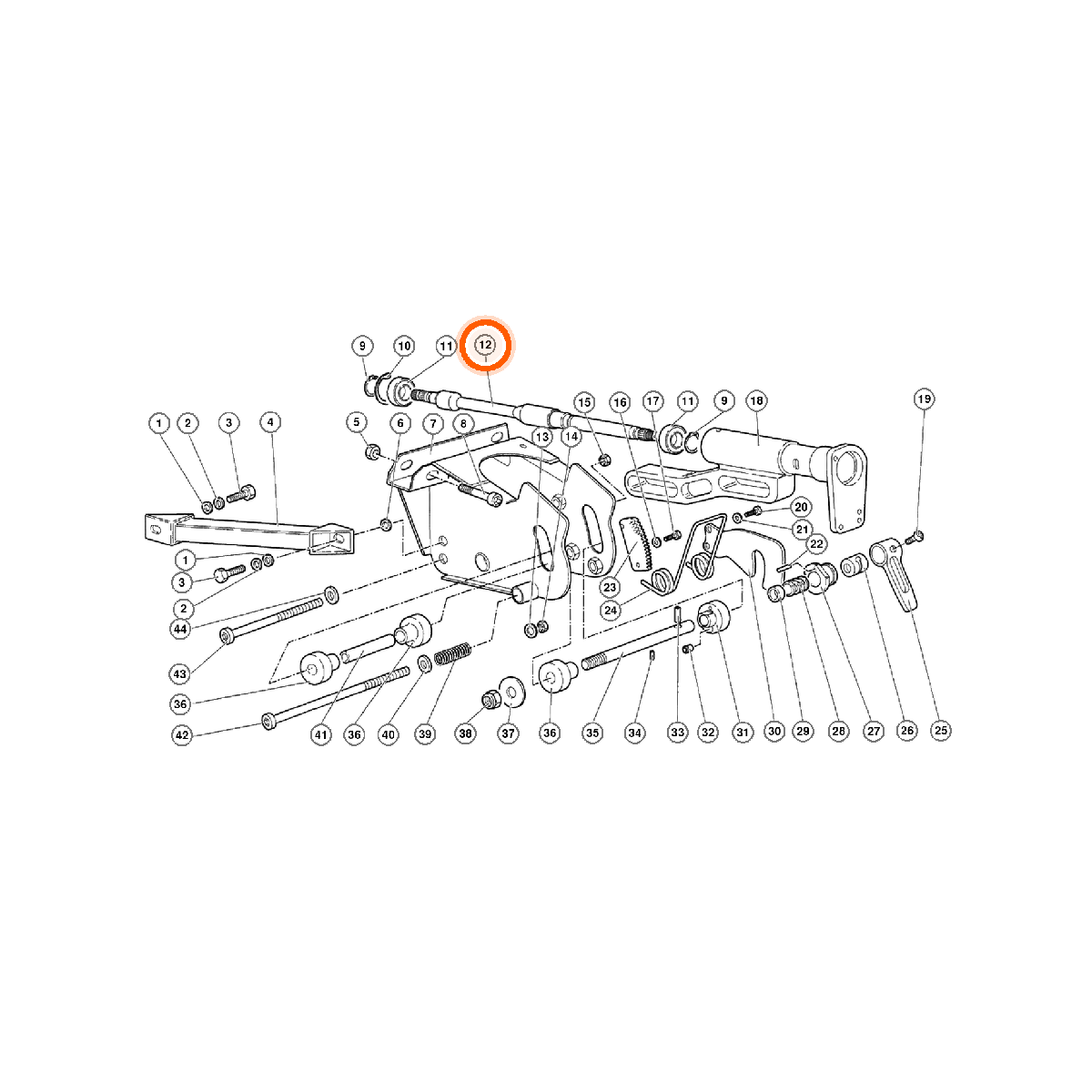 Iron Vault highlighted EPC square-v1 43.02.00 callout 012 — SKU 0043002199