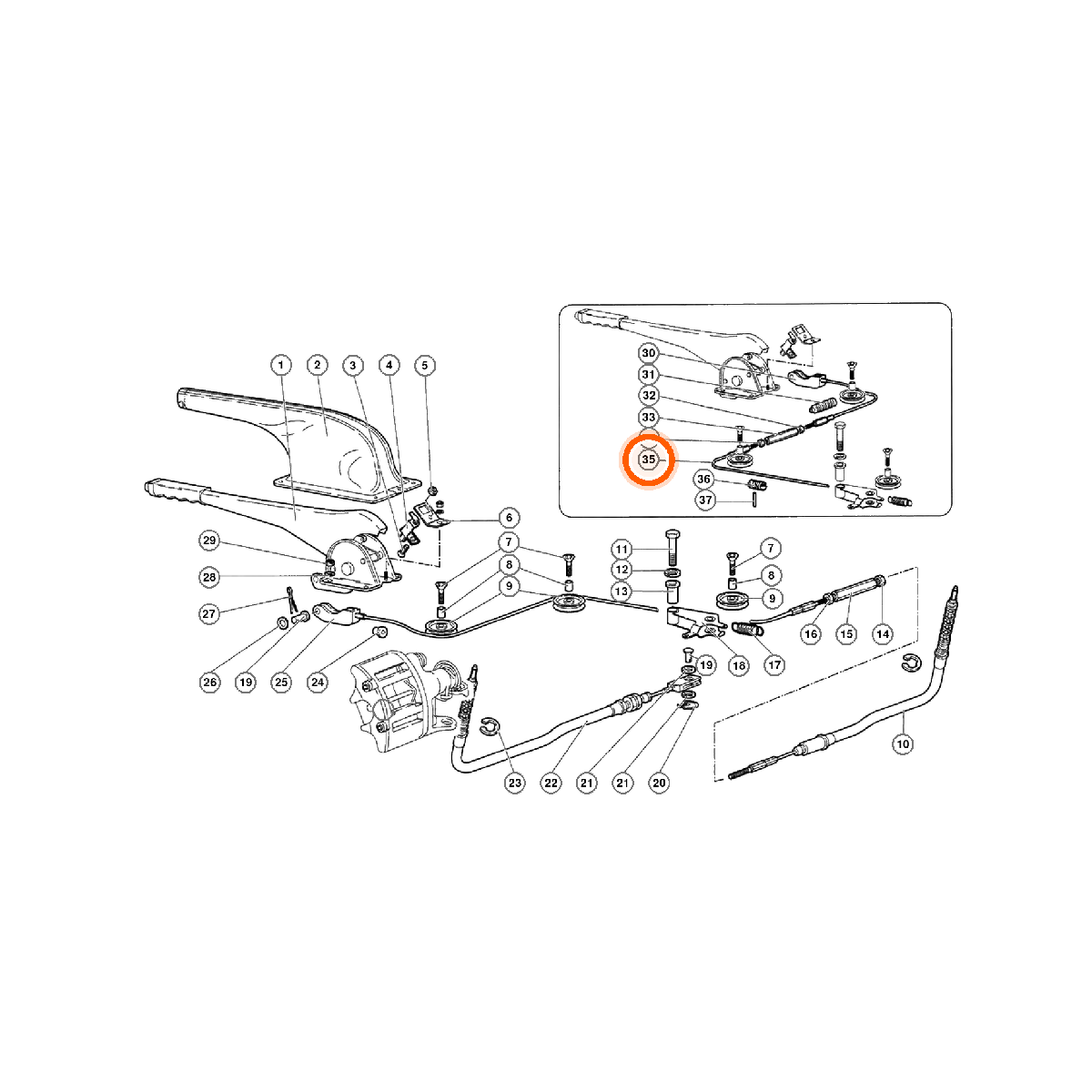 Iron Vault highlighted EPC square-v1 33.01.00 callout 035 — SKU 003332749
