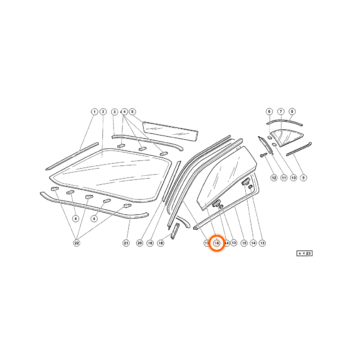 Iron Vault highlighted EPC square-v1 70.01.00 callout 016 — SKU 0072005559