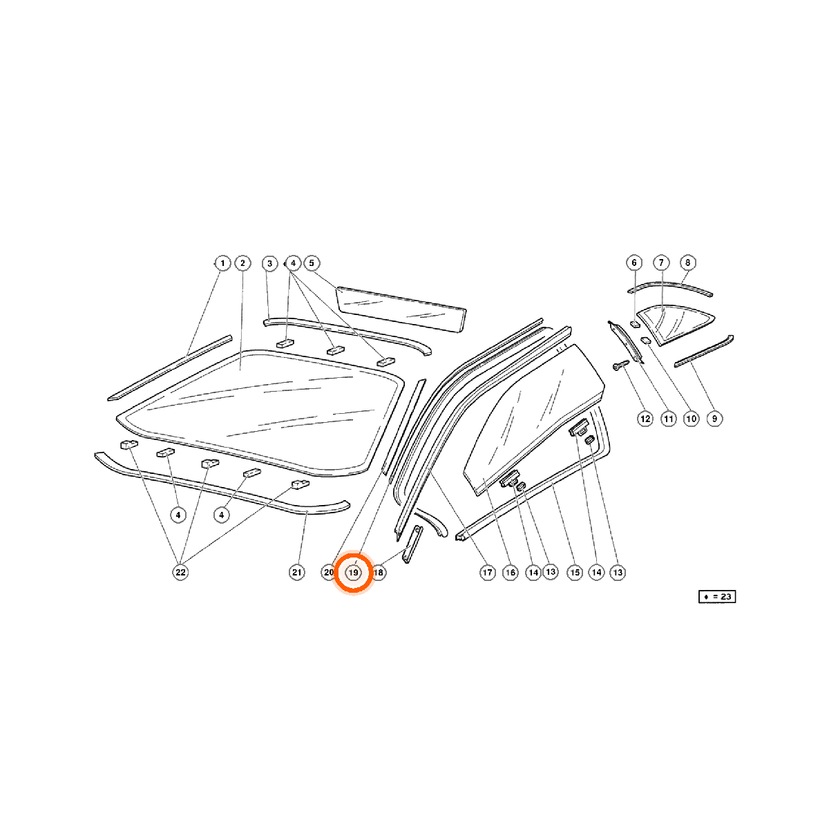 Iron Vault highlighted EPC square-v1 70.01.00 callout 019 — SKU 009421708