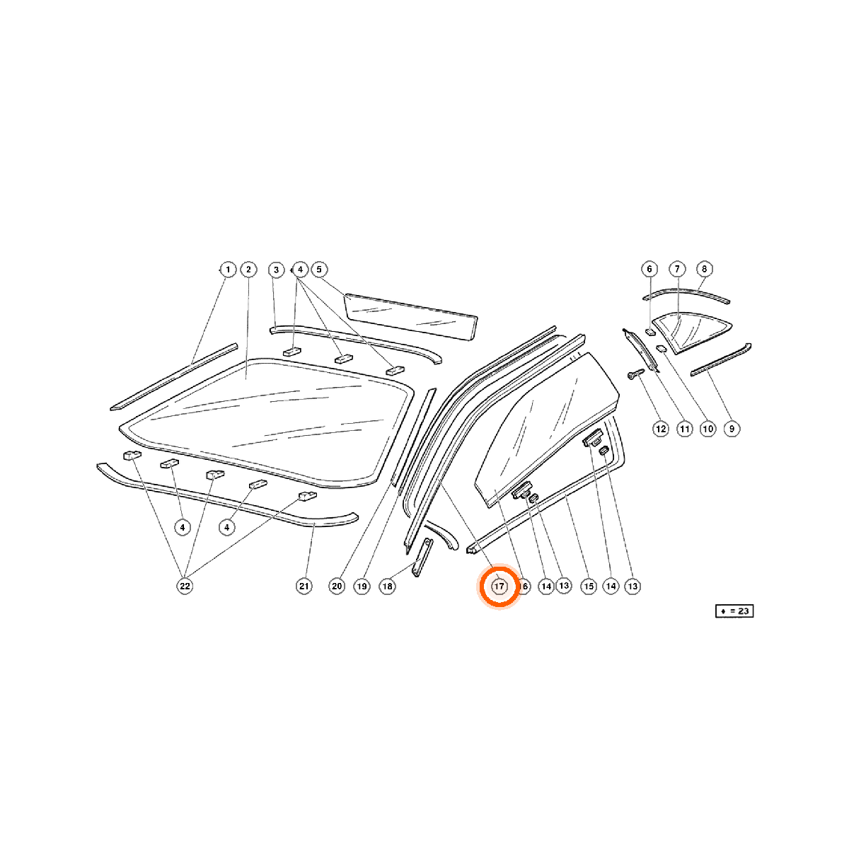 Iron Vault highlighted EPC square-v1 70.01.00 callout 017 — SKU 0072005557