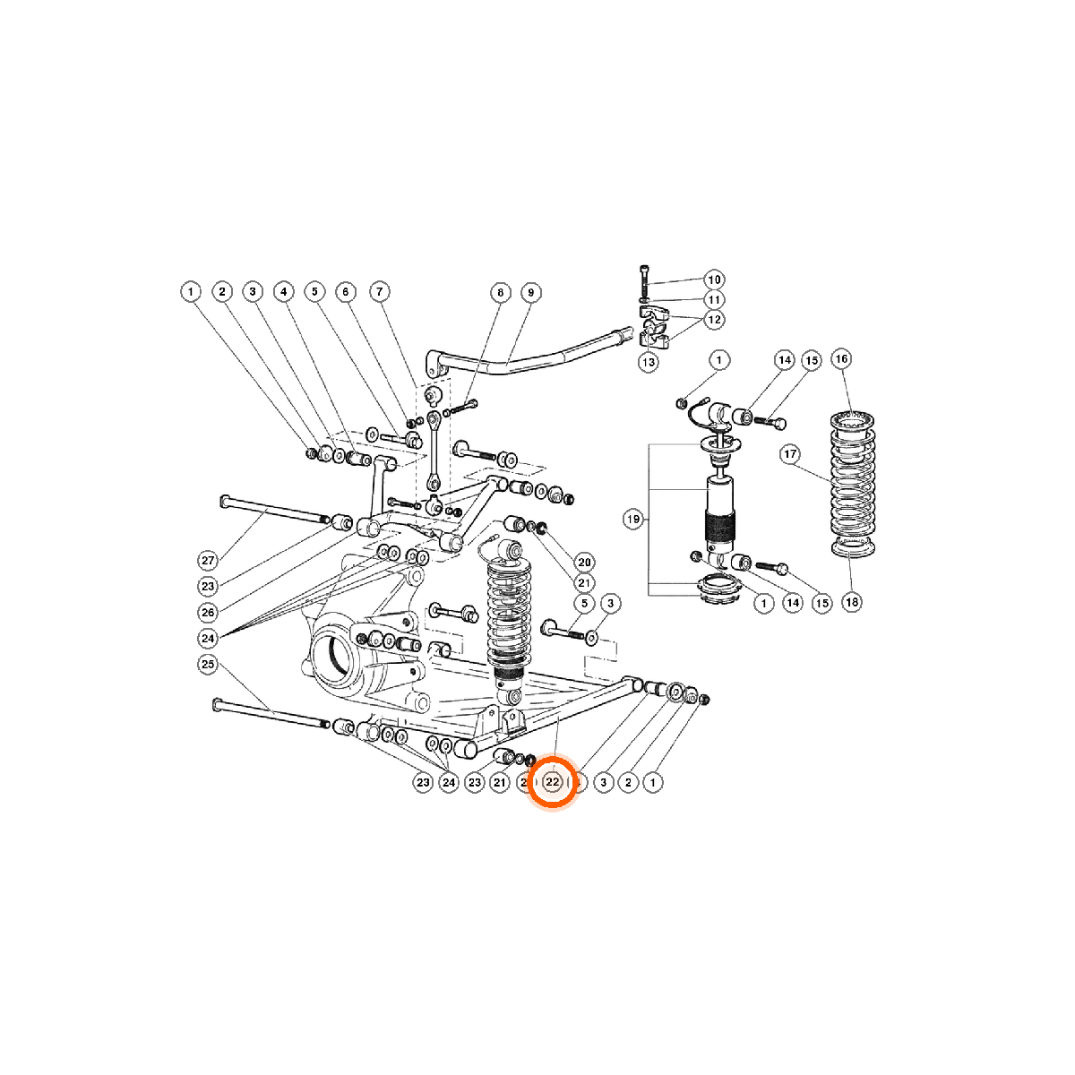 Iron Vault highlighted EPC square-v1 52.02.00 callout 022 — SKU 005225907