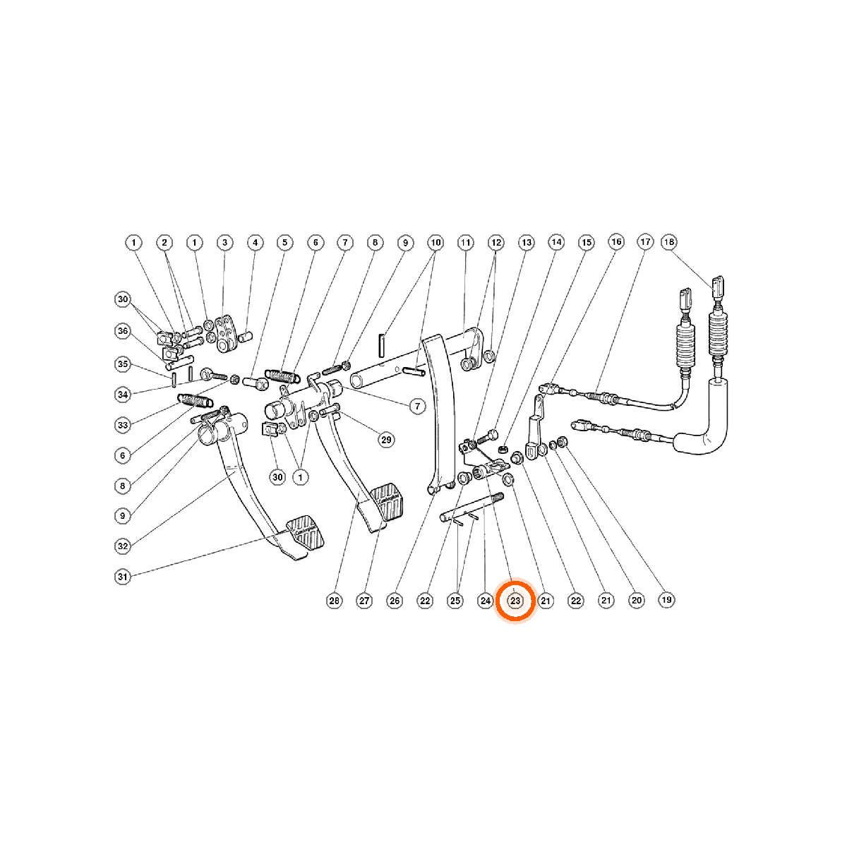 Iron Vault highlighted EPC square-v1 42.01.00 callout 023 — SKU 004231811