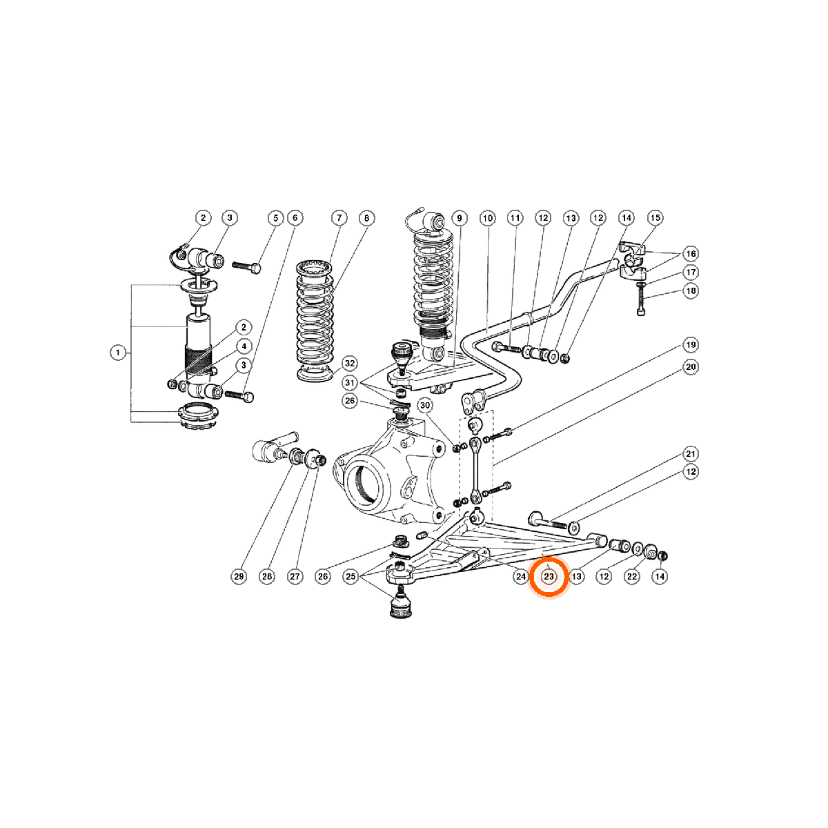 Iron Vault highlighted EPC square-v1 51.02.00 callout 023 — SKU 410407156