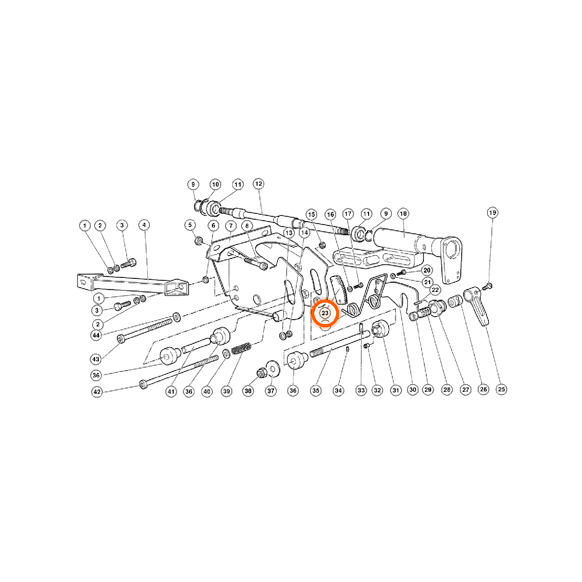 Iron Vault highlighted EPC square-v1 43.02.00 callout 023 — SKU 004337941