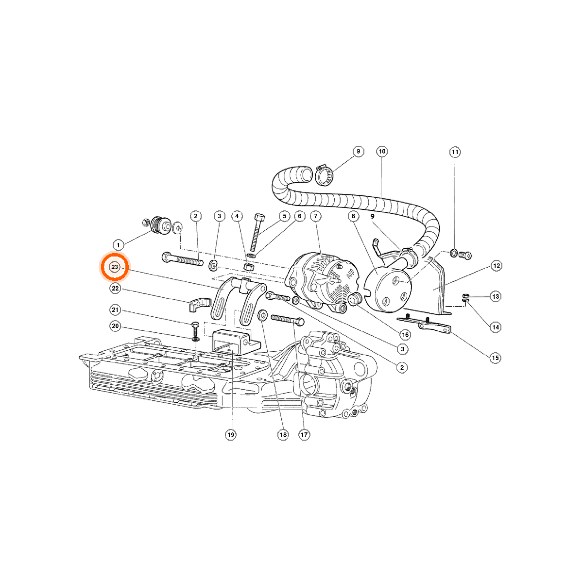 Iron Vault highlighted EPC square-v1 16.03.00 callout 023 — SKU 0016004965