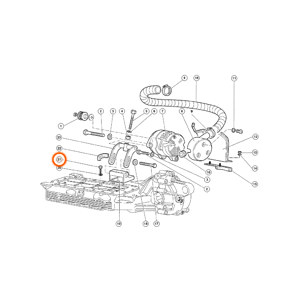 Iron Vault highlighted EPC square-v1 16.03.00 callout 021 — SKU 008700823
