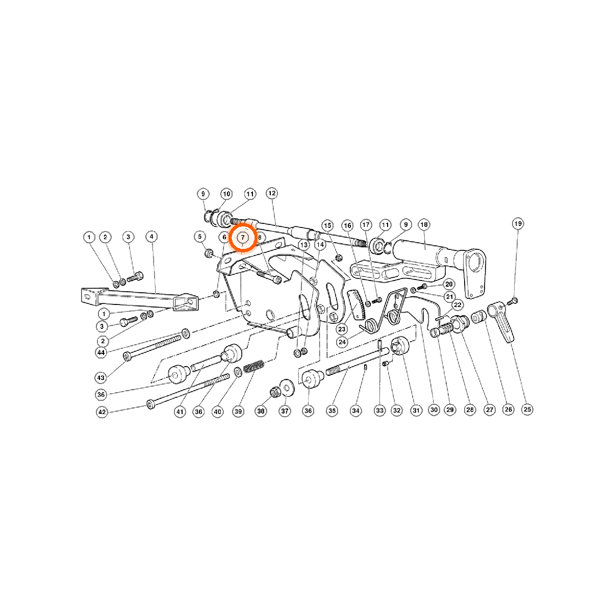 Iron Vault highlighted EPC square-v1 43.02.00 callout 007 — SKU 0043004072
