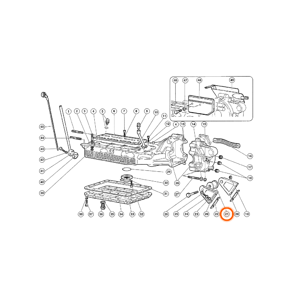 Iron Vault highlighted EPC square-v1 18.03.00 callout 021 — SKU 0B9501144
