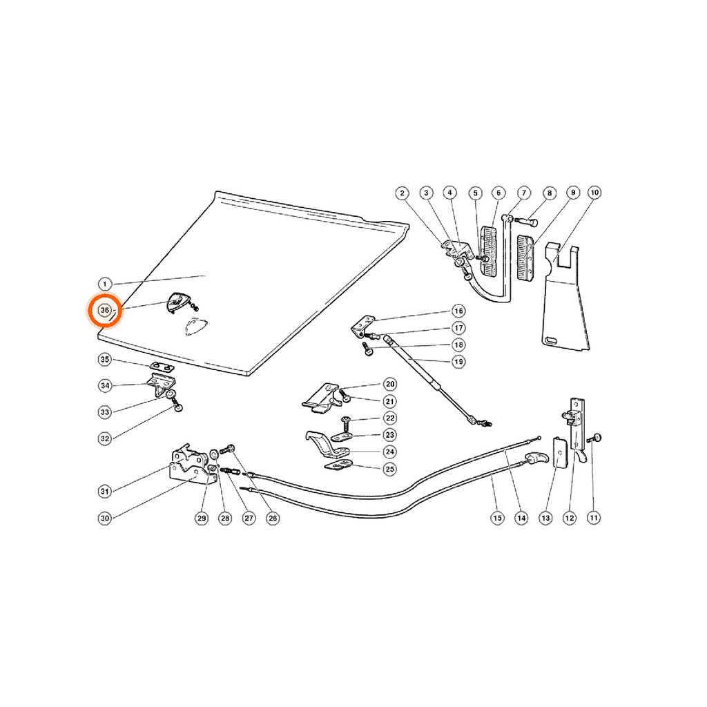 Iron Vault highlighted EPC square-v1 79.01.00 callout 036 — SKU 400853745D