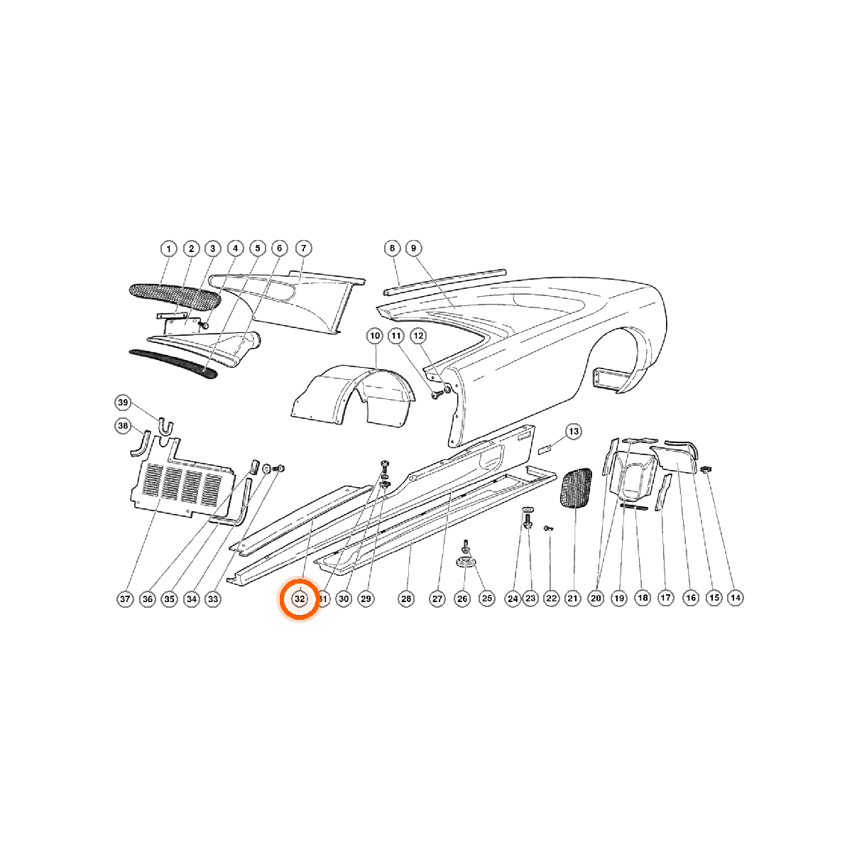 Iron Vault highlighted EPC square-v1 66.04.00 callout 032 — SKU 0078005493