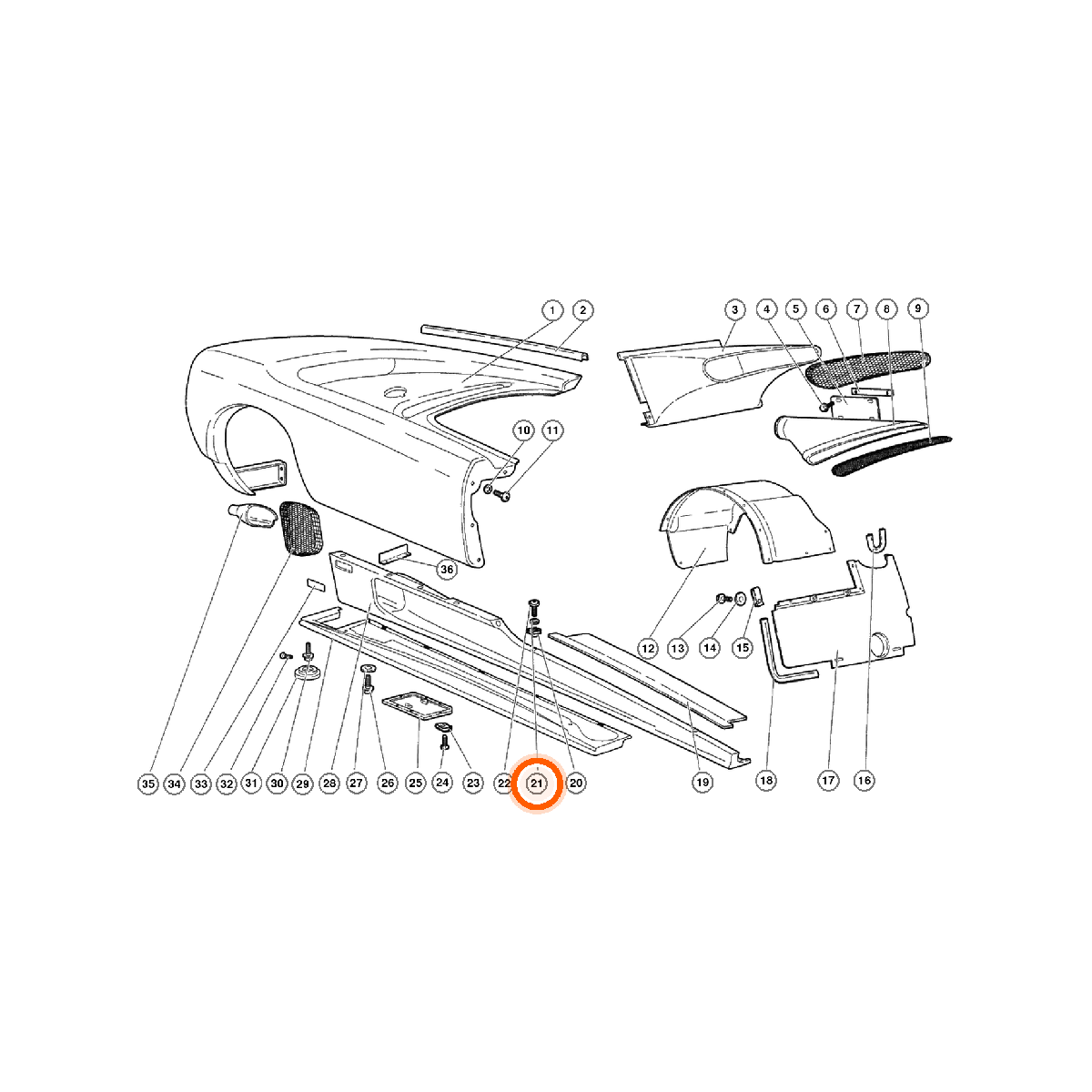 Iron Vault highlighted EPC square-v1 66.05.00 callout 021 — SKU 008400624