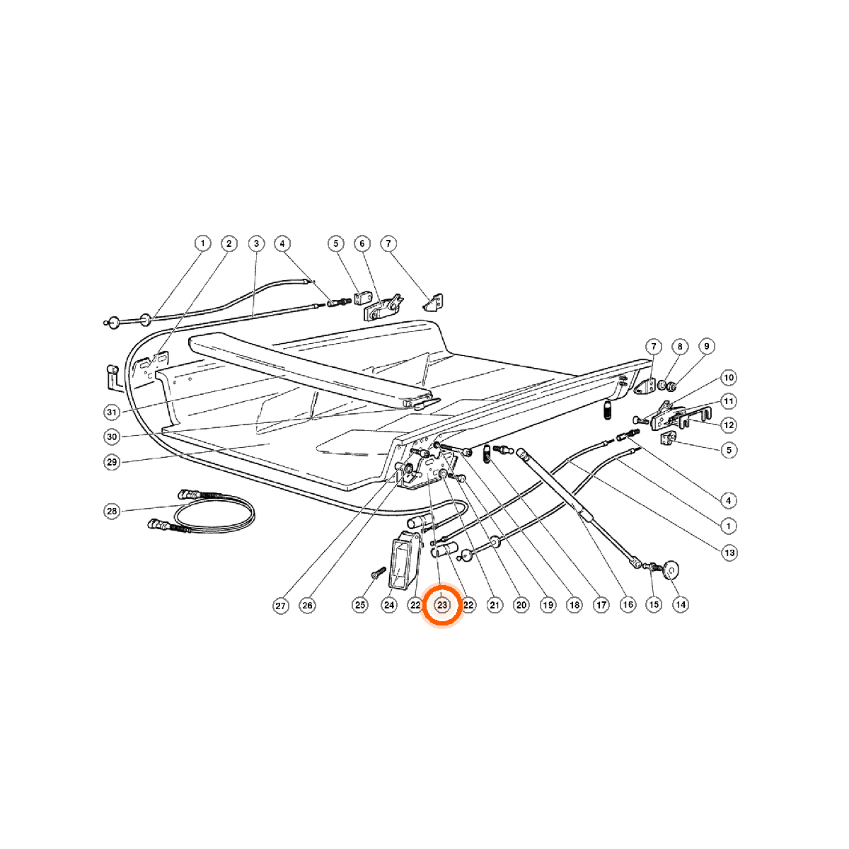 Iron Vault highlighted EPC square-v1 92.01.00 callout 023 — SKU 009460323