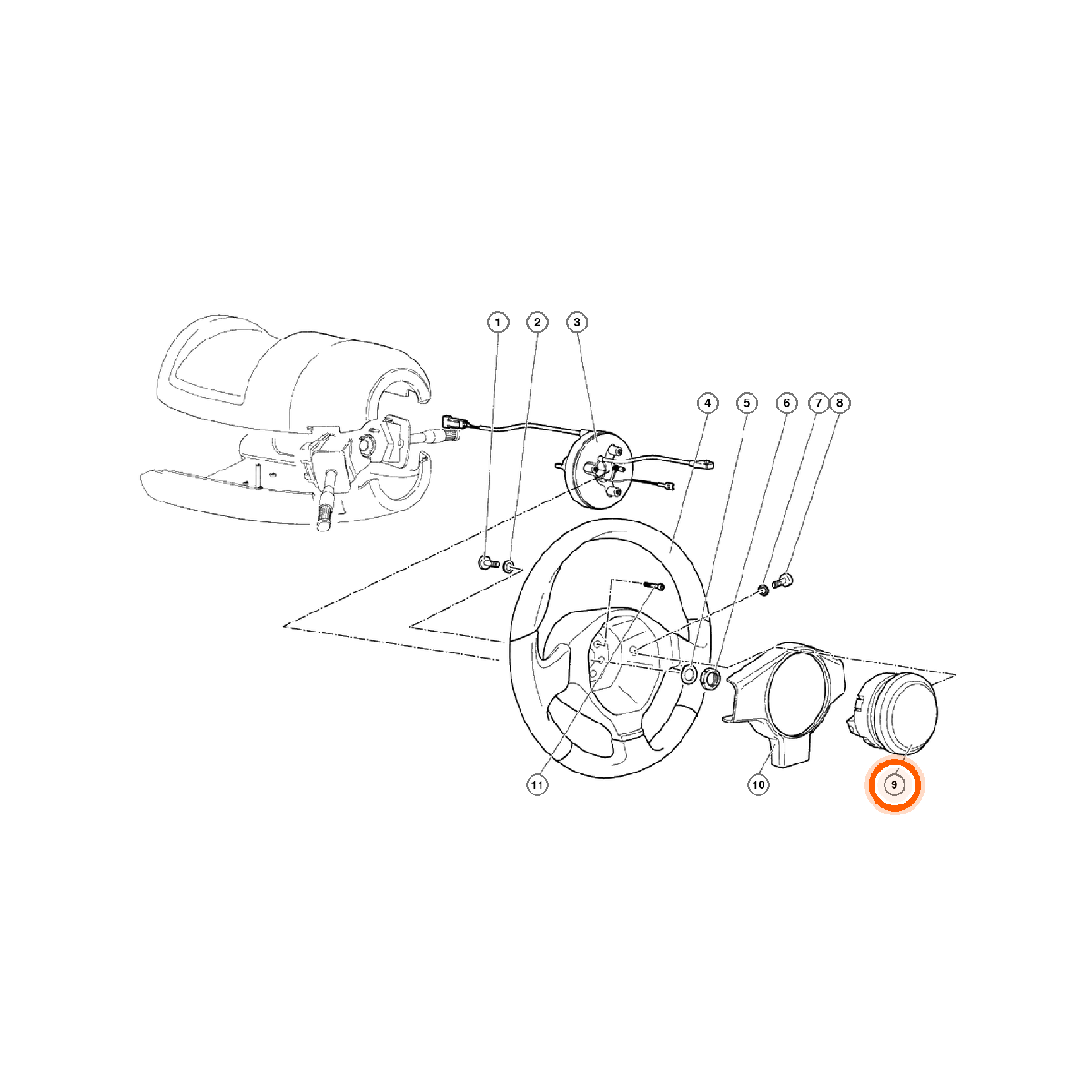Iron Vault highlighted EPC square-v1 43.05.00 callout 009 — SKU 0043006650