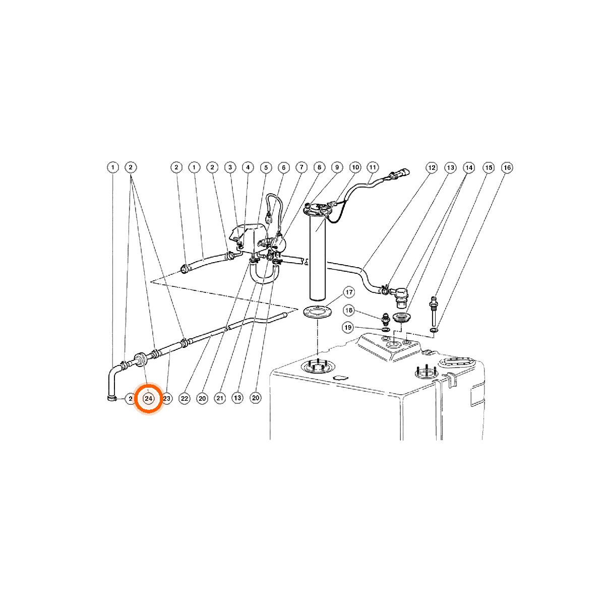 Iron Vault highlighted EPC square-v1 62.03.00 callout 024 — SKU 0062001313