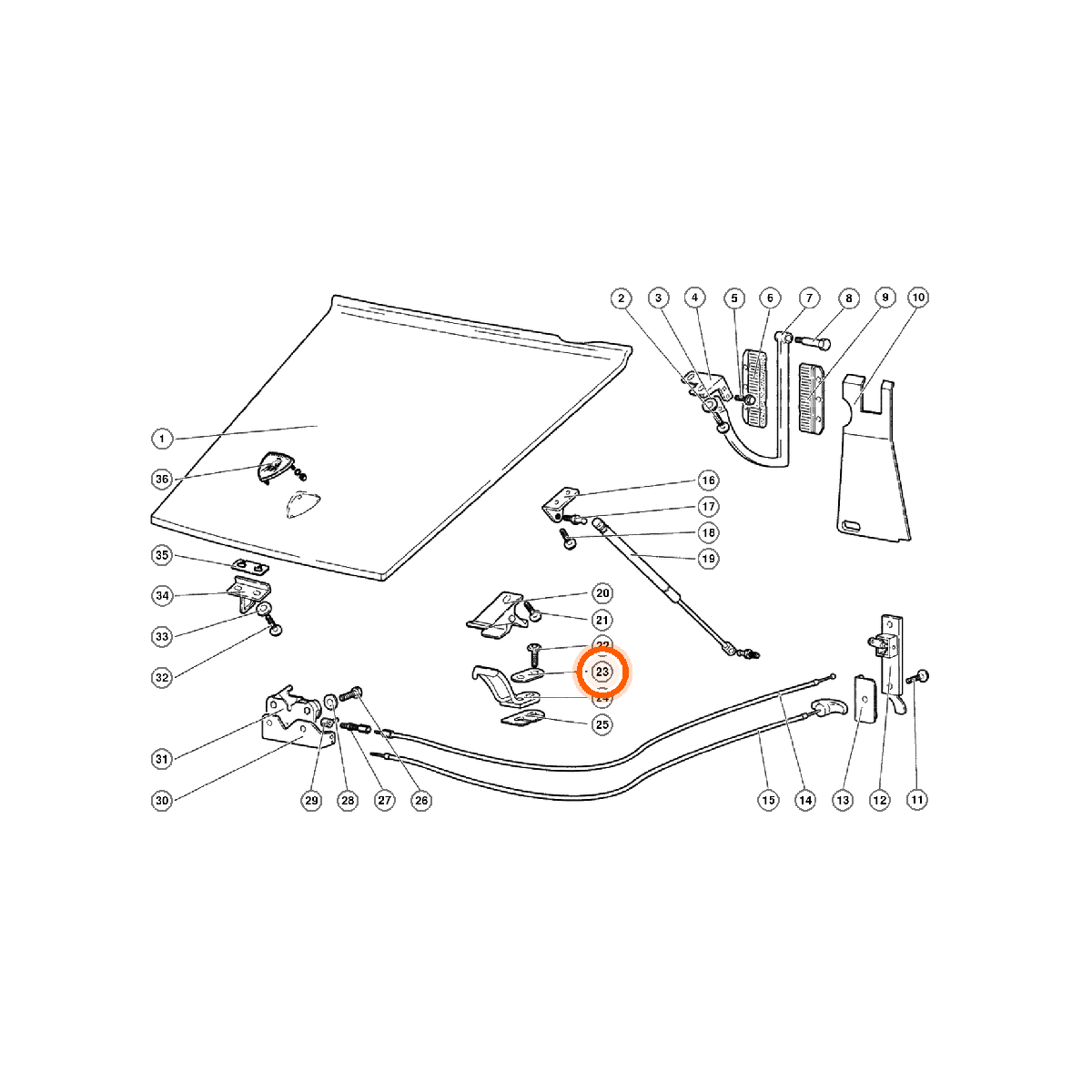 Iron Vault highlighted EPC square-v1 79.01.00 callout 023 — SKU 009459226
