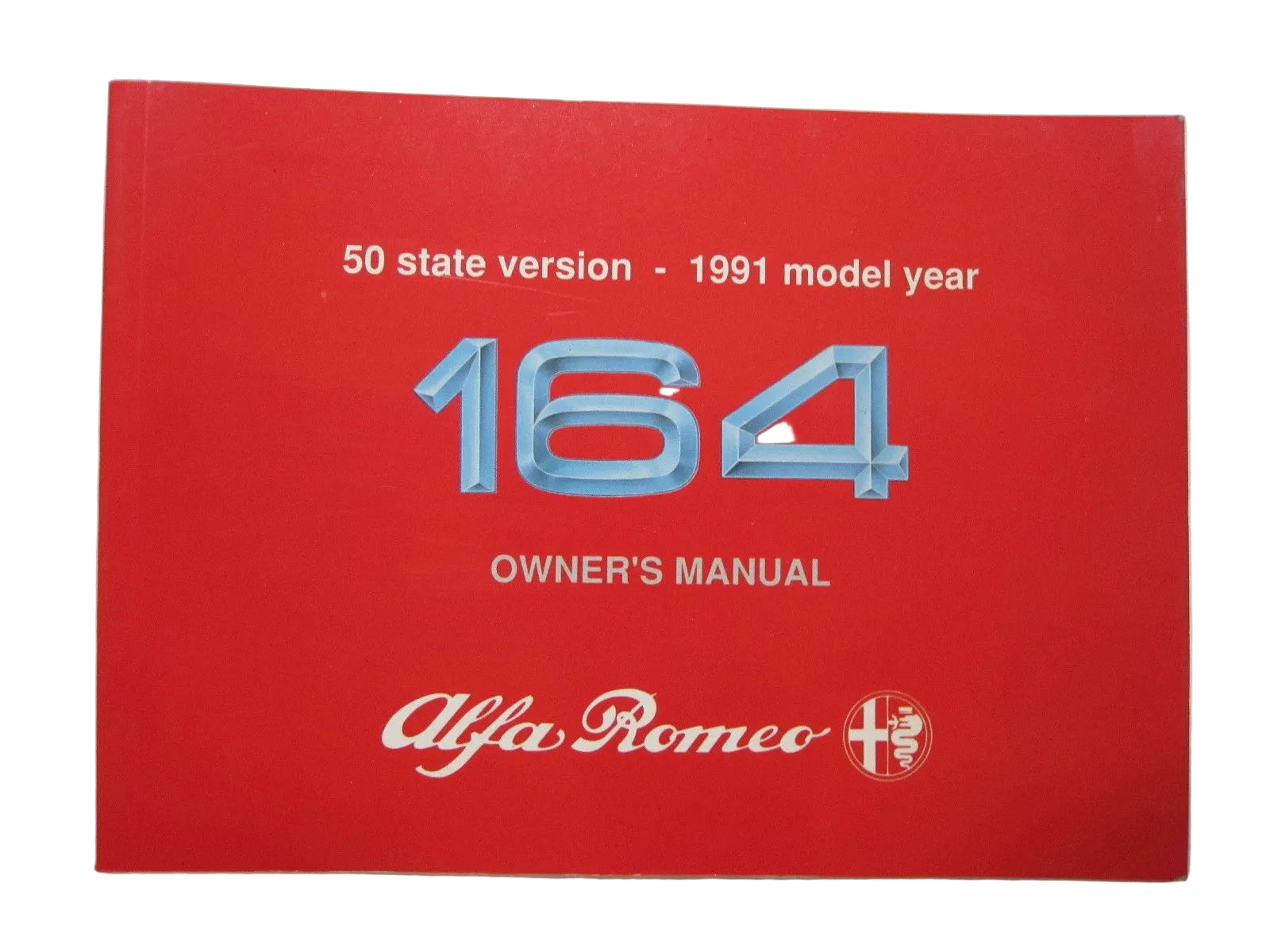 Fits Alfa Romeo Manual USA SPEC 1991 Model 164 Owners, OEM Part # 60490198