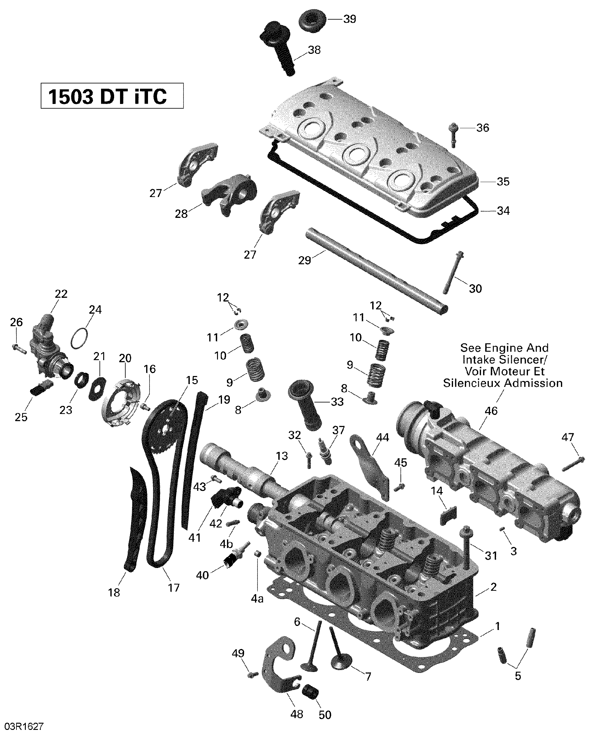 Fits 2007-2016 Sea-Doo GTI-GTR-GTS / GTI 130 Camshaft, OEM Part # 420837854