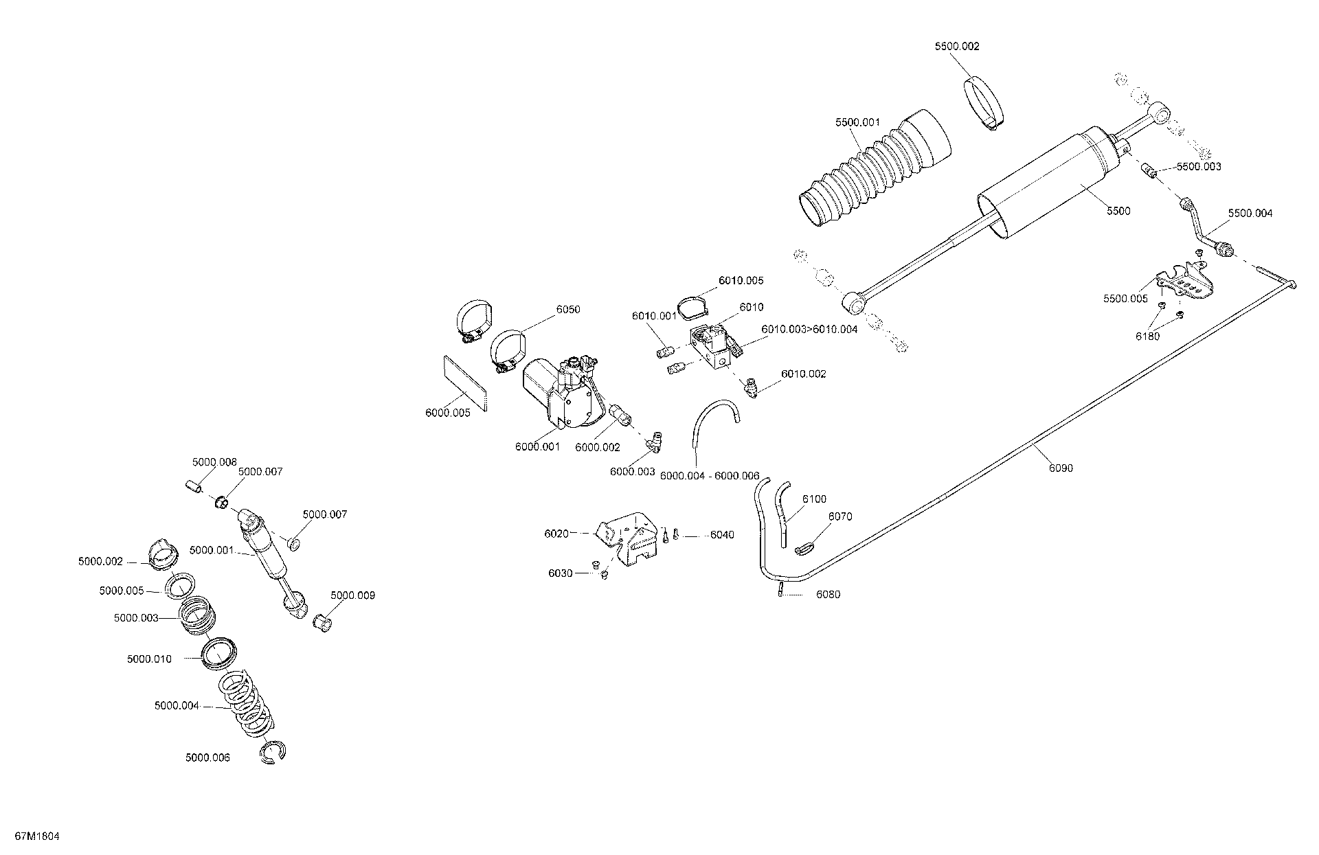 Fits 2016-2018 Ski-Doo 2- RENEGADE 600HO E-TEC / 3- GRAND TOURING 900 ACE Bracket, OEM Part # 503194290